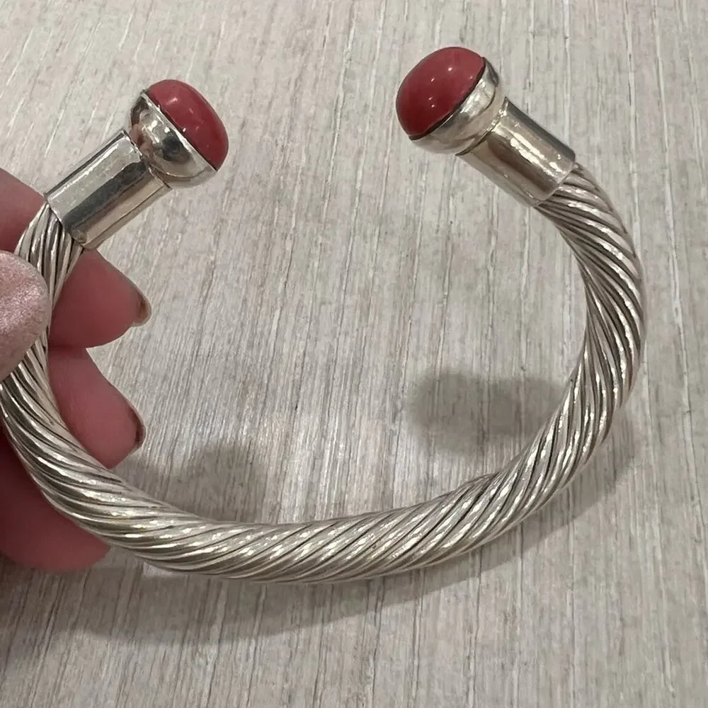 Vintage Mexico sterling silver cuff bangle